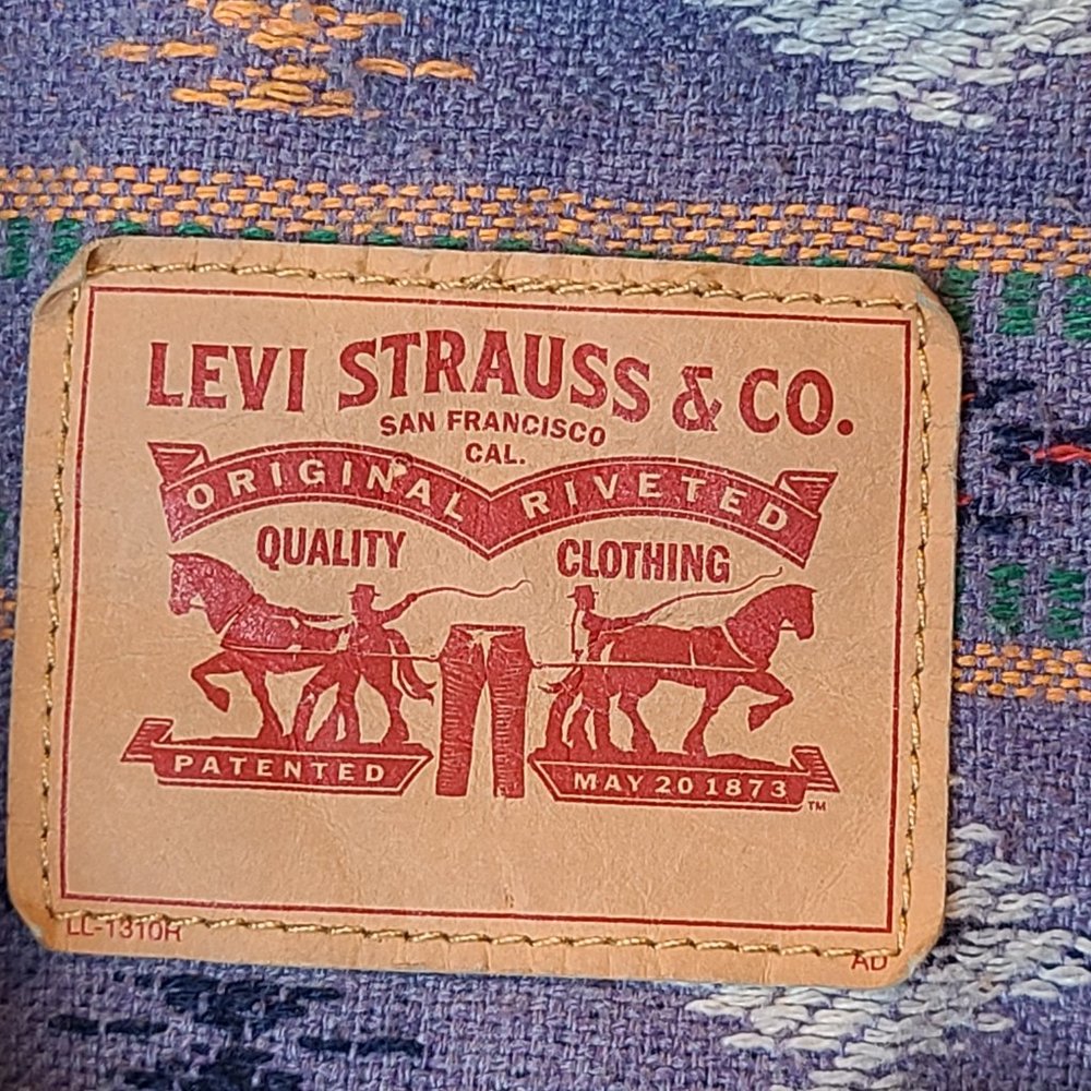 Levis Jean Jacket Blanket Lined Southwestern Patt… - image 6